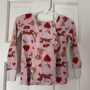 Caden Lane Pups & Kisses Two Piece Dog Valentine Pajama Set Bamboo